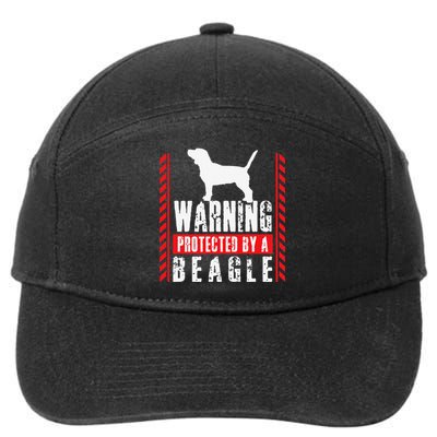 Beagle Protected Beagles Dog Lover Dad Mom 7-Panel Snapback Hat