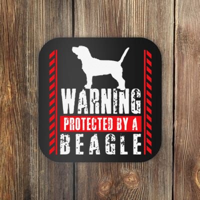 Beagle Protected Beagles Dog Lover Dad Mom Coaster