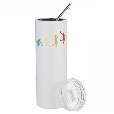 Basketball Player Basketballer Sports Evolution Stainless Steel Tumbler