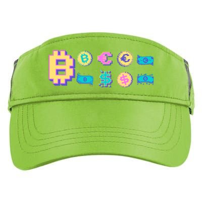 Bitcoin Pixelated Adult Drive Performance Visor