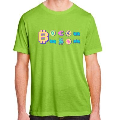 Bitcoin Pixelated Adult ChromaSoft Performance T-Shirt