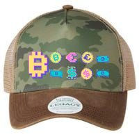 Bitcoin Pixelated Legacy Tie Dye Trucker Hat