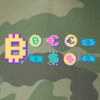 Bitcoin Pixelated Legacy Tie Dye Trucker Hat