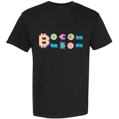 Bitcoin Pixelated Garment-Dyed Heavyweight T-Shirt