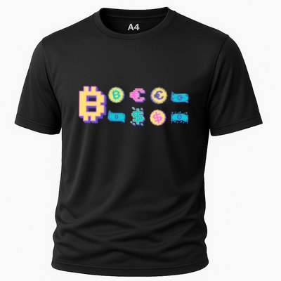 Bitcoin Pixelated Performance Shirt