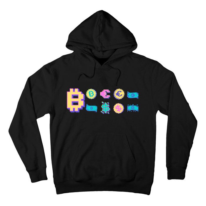 Bitcoin Pixelated Hoodie