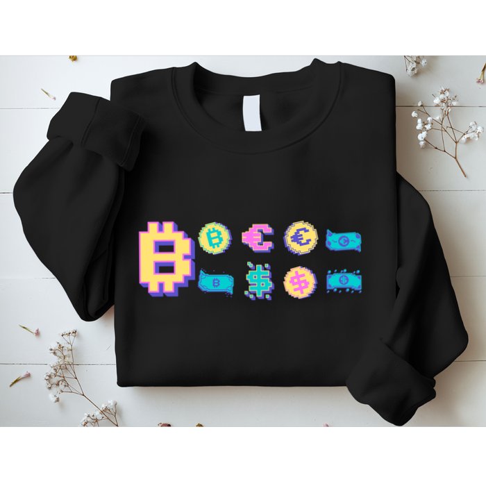 Bitcoin Pixelated Sweatshirt