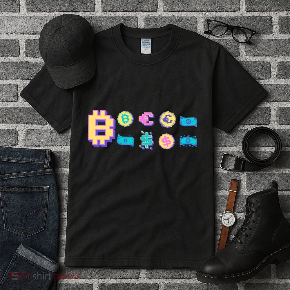 Bitcoin Pixelated Tall T-Shirt