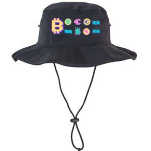 Bitcoin Pixelated Legacy Cool Fit Booney Bucket Hat