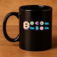 Bitcoin Pixelated 11oz C Handle Ceramic Mug
