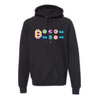 Bitcoin Pixelated Premium Hoodie