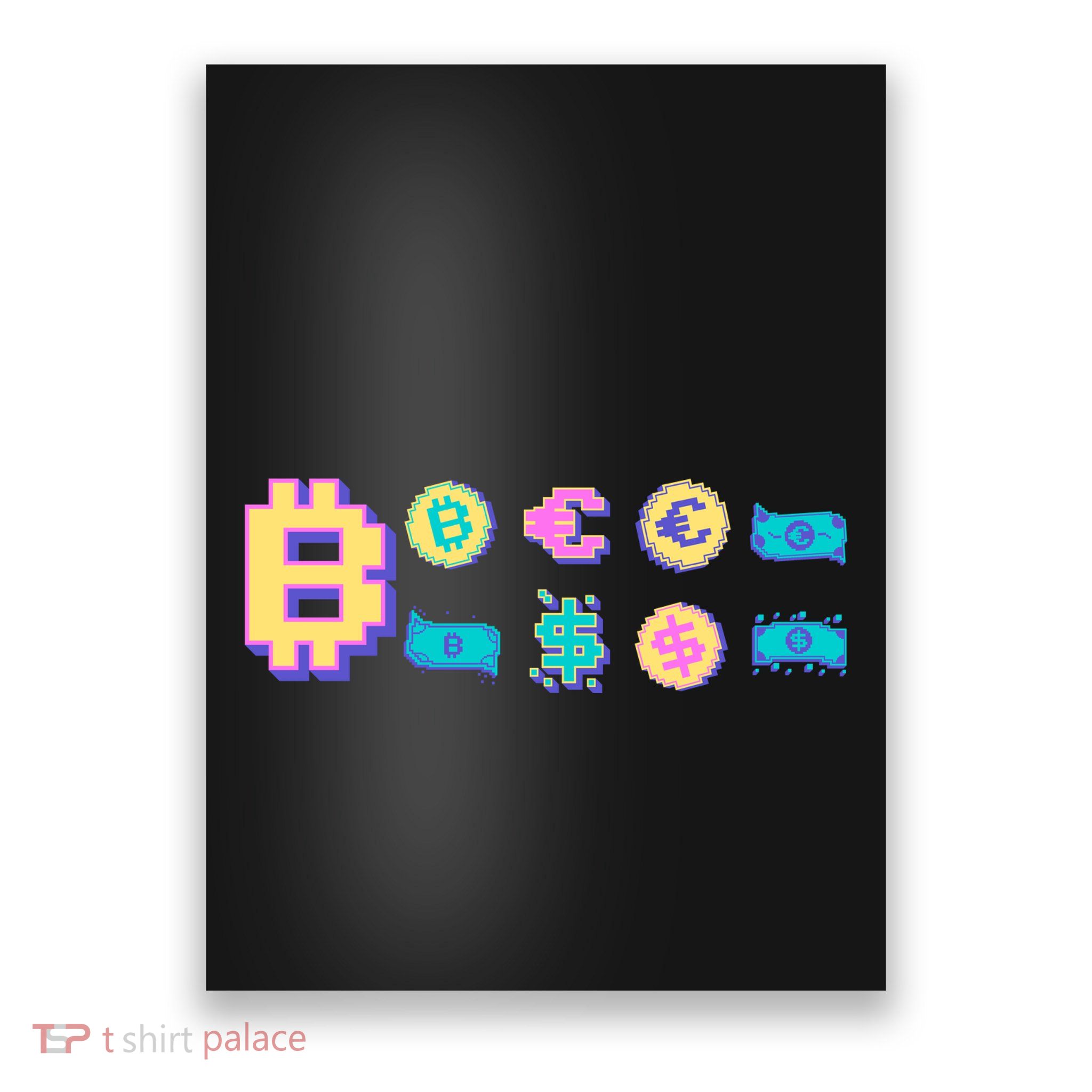Bitcoin Pixelated Poster