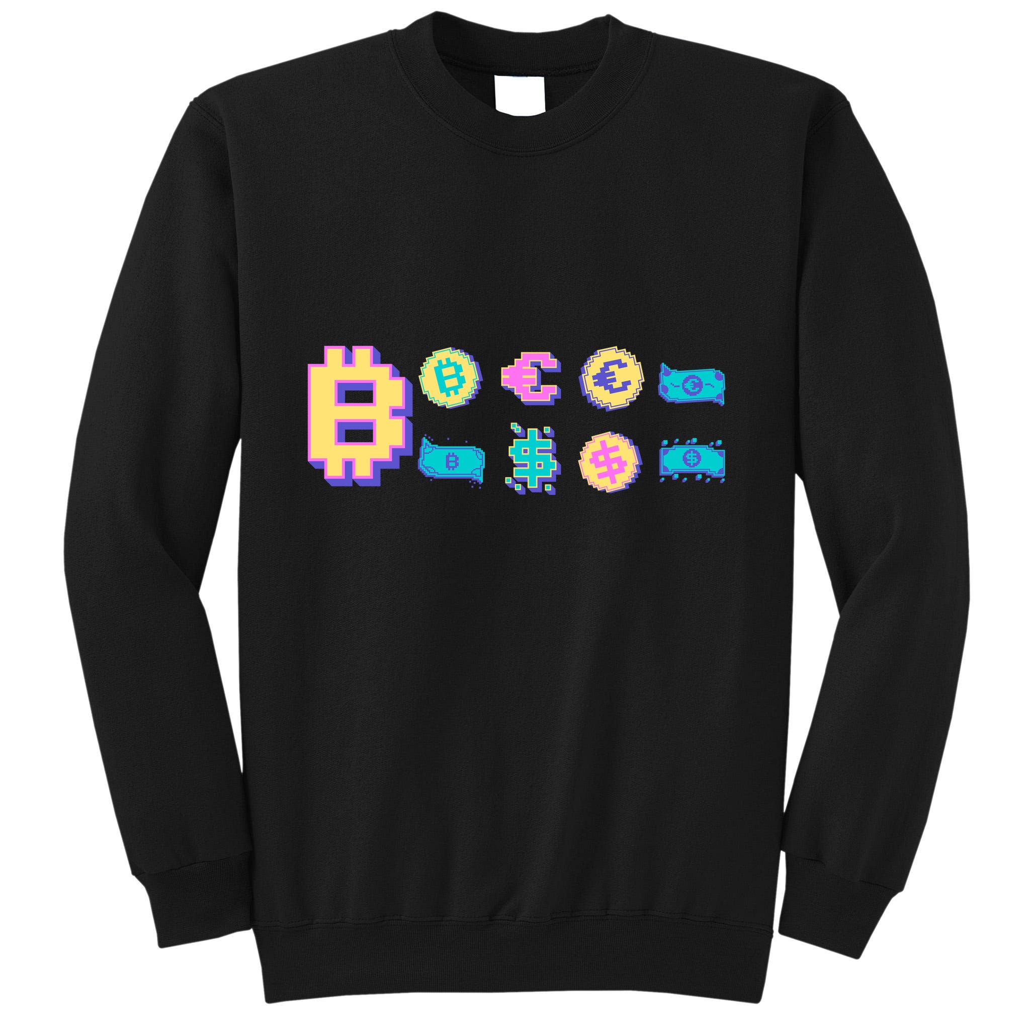 Bitcoin Pixelated Tall Sweatshirt