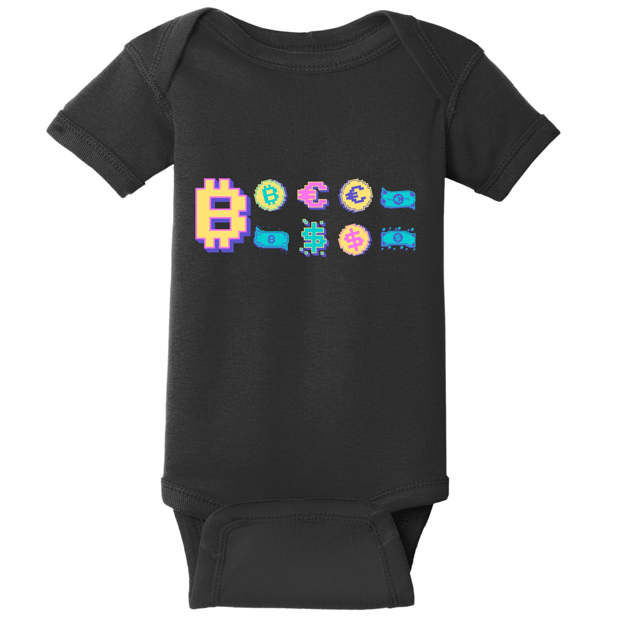 Bitcoin Pixelated Baby Bodysuit