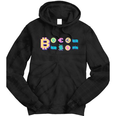 Bitcoin Pixelated Tie Dye Hoodie