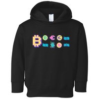 Bitcoin Pixelated Toddler Hoodie