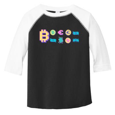 Bitcoin Pixelated Toddler Fine Jersey T-Shirt