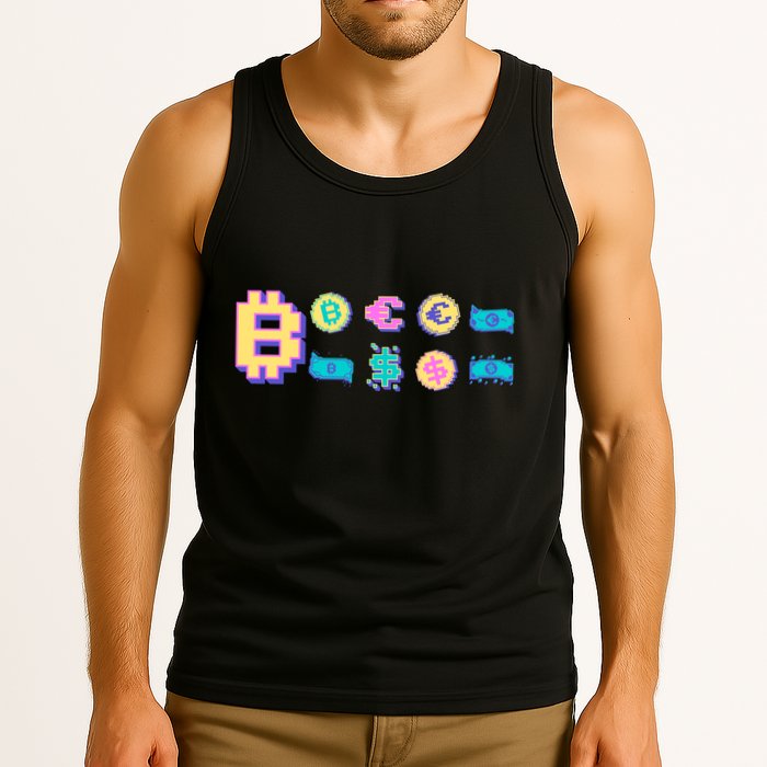 Bitcoin Pixelated Tank Top