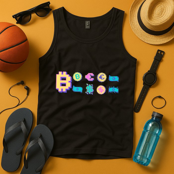 Bitcoin Pixelated Tank Top