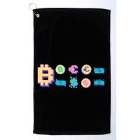 Bitcoin Pixelated Golf Towel