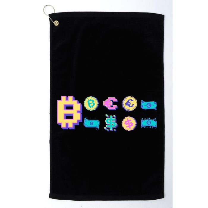 Bitcoin Pixelated Golf Towel