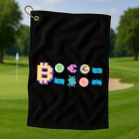 Bitcoin Pixelated Golf Towel
