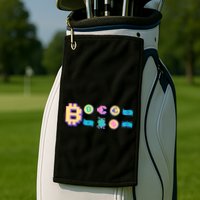 Bitcoin Pixelated Golf Towel