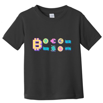 Bitcoin Pixelated Toddler T-Shirt