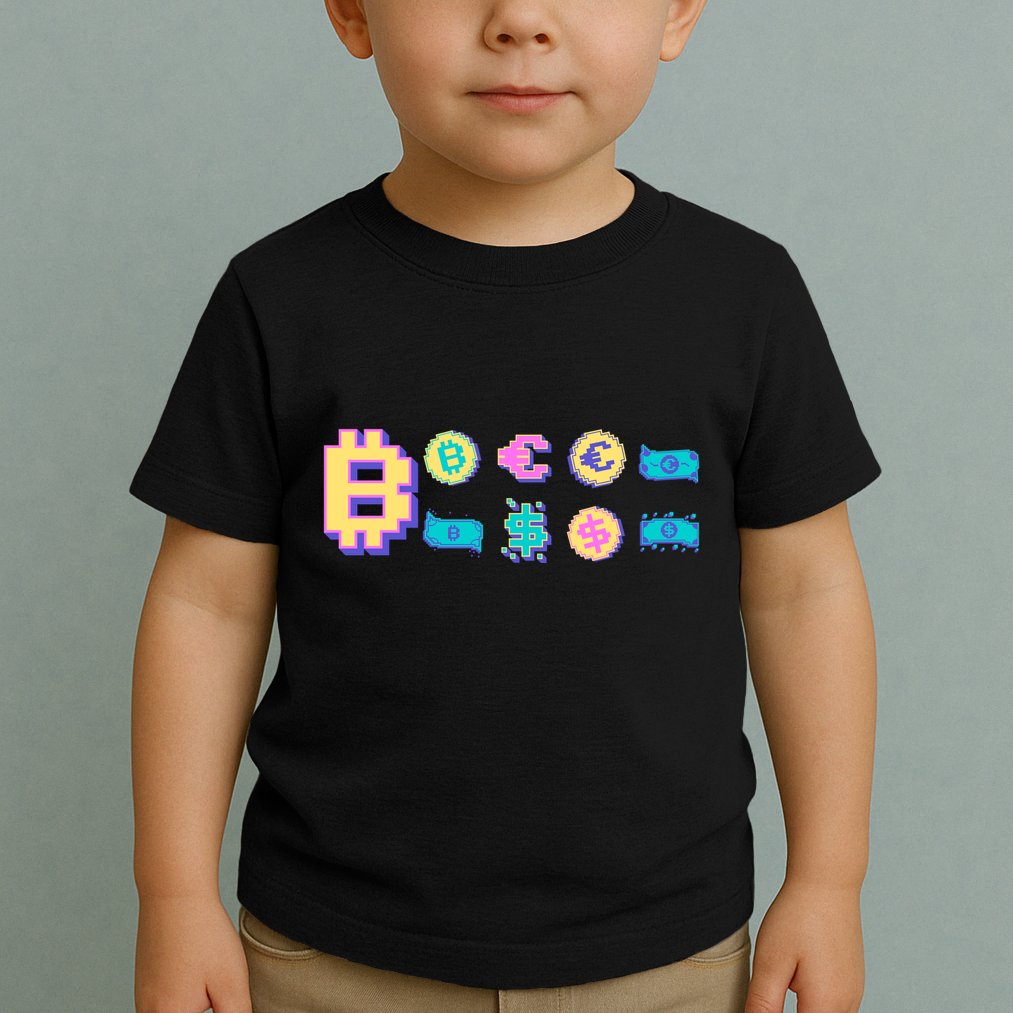 Bitcoin Pixelated Toddler T-Shirt
