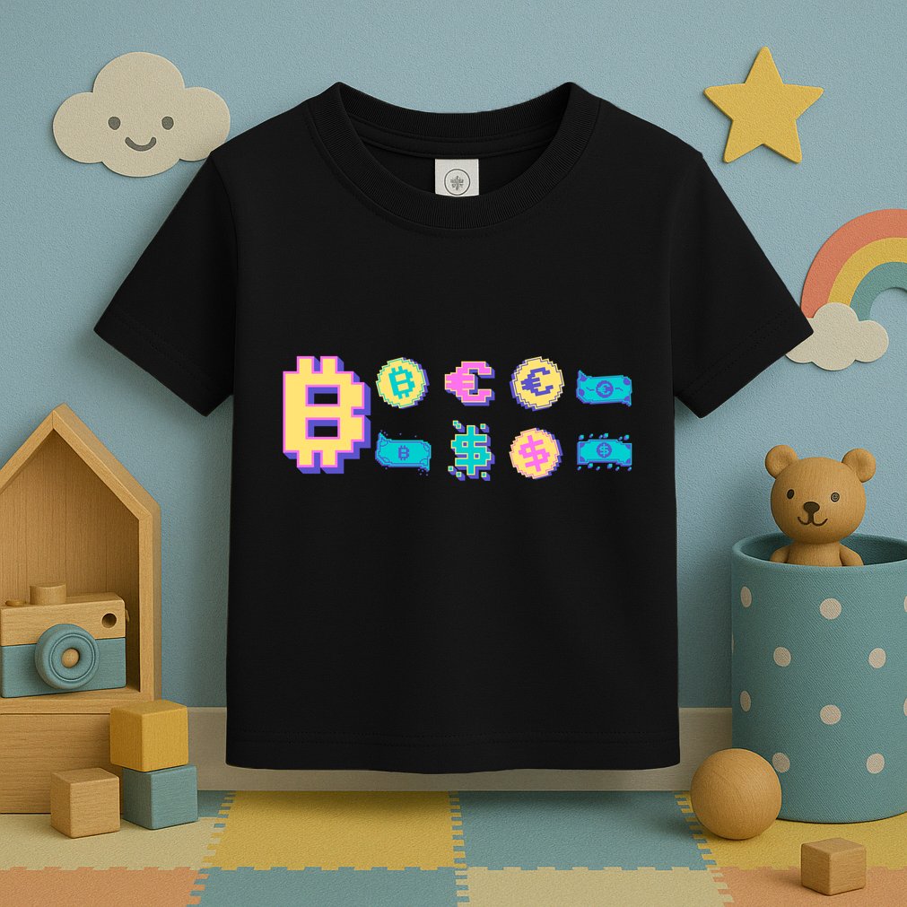 Bitcoin Pixelated Toddler T-Shirt