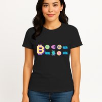 Bitcoin Pixelated Womens T-Shirt