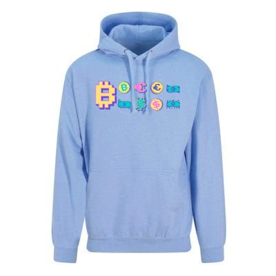 Bitcoin Pixelated Unisex Surf Hoodie