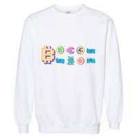 Bitcoin Pixelated Garment-Dyed Sweatshirt