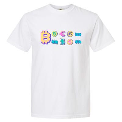 Bitcoin Pixelated Garment-Dyed Heavyweight T-Shirt