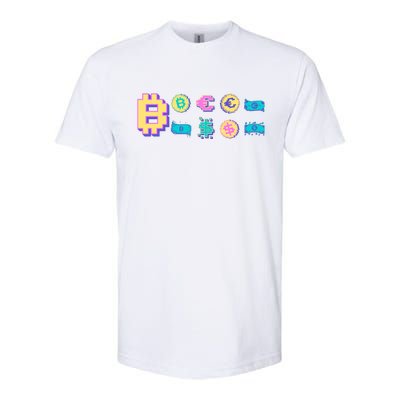 Bitcoin Pixelated Softstyle® CVC T-Shirt