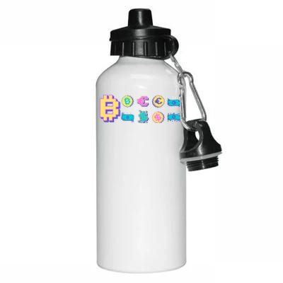 Bitcoin Pixelated Aluminum Water Bottle 