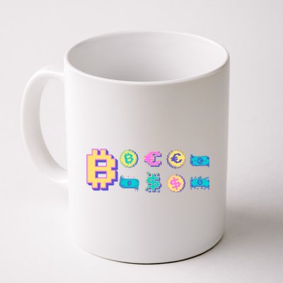 Bitcoin Pixelated Coffee Mug