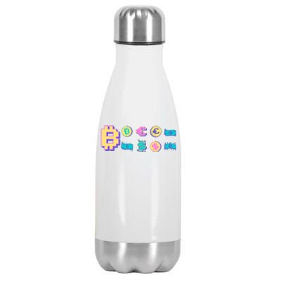 Bitcoin Pixelated Stainless Steel Insulated Water Bottle