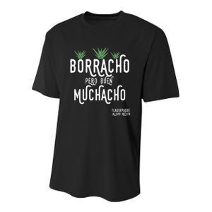 Borracho Pero Buen Muchacho Mexico Saying Youth Performance Sprint T-Shirt