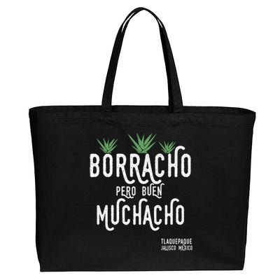 Borracho Pero Buen Muchacho Mexico Saying Cotton Canvas Jumbo Tote