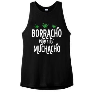 Borracho Pero Buen Muchacho Ladies PosiCharge Tri-Blend Wicking Tank