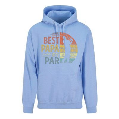 Best Papa By Par Fathers Day Golf Gift Grandpa Unisex Surf Hoodie