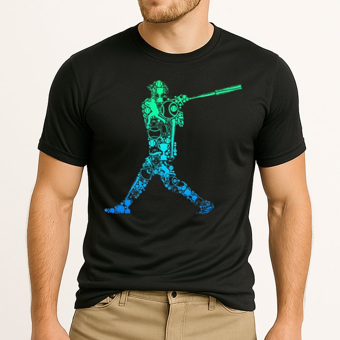 Baseball Player Batter Cooling Performance Crew T-Shirt