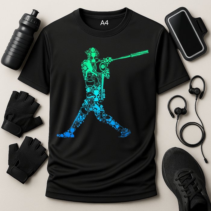 Baseball Player Batter Cooling Performance Crew T-Shirt