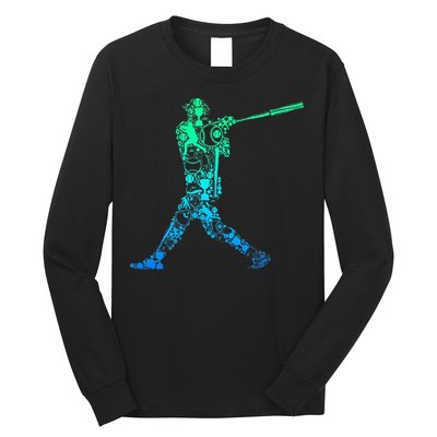 Baseball Player Batter Long Sleeve Shirt