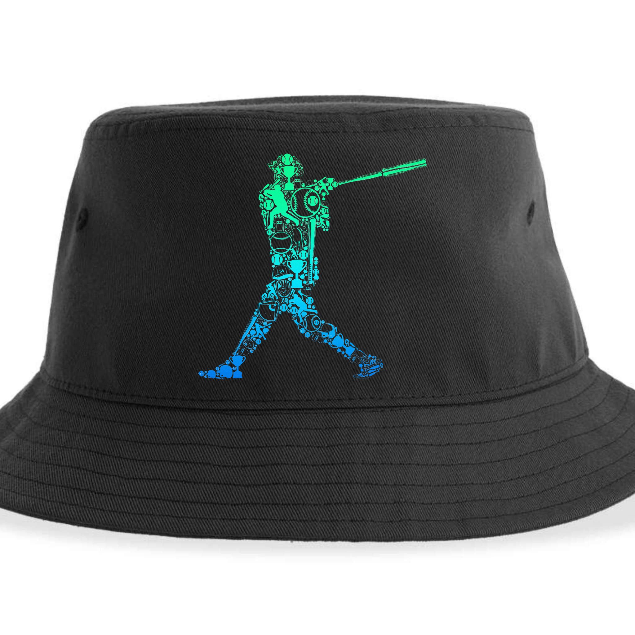 Baseball Player Batter Sustainable Bucket Hat