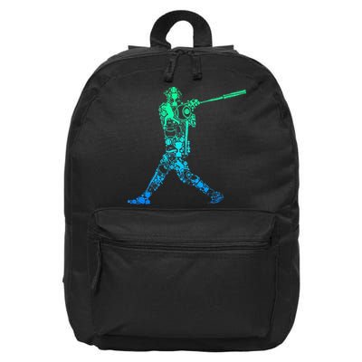 Baseball Player Batter 16 in Basic Backpack
