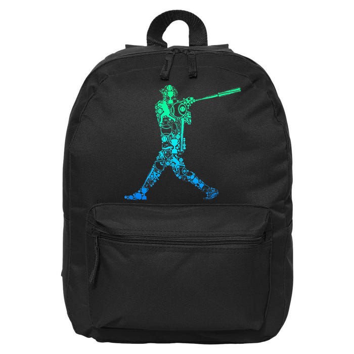 Baseball Player Batter 16 in Basic Backpack