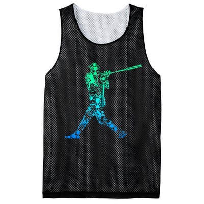 Baseball Player Batter Mesh Reversible Basketball Jersey Tank