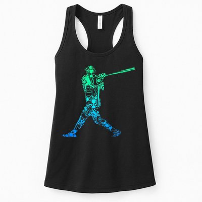 Baseball Player Batter Womens Tank Top
